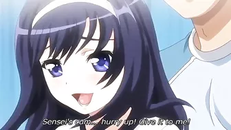 Hentai video - petite anime schoolgirl loses virginity to teacher.