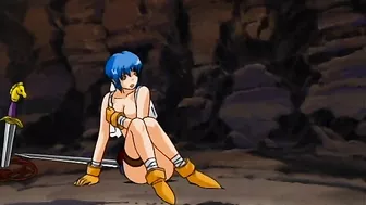 Hentai anime warrior girl has hot 69 lesbian sex in battle.