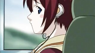 A busty redhead schoolgirl is sexually abused by her coach during a field trip in this hentai video.