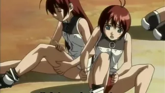 A busty redhead schoolgirl is sexually abused by her coach during a field trip in this hentai video.