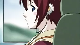 A busty redhead schoolgirl is sexually abused by her coach during a field trip in this hentai video.