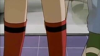 Creamy blonde hottie with specs gets pounded in a steamy bathroom. #Hentai #Porn