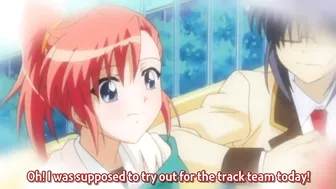 Hypnotized college girl with a hypnosis gun doubles down on lesbian sex with her classmates in this hot hentai scene.