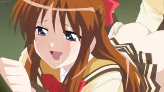 Hypnotized college girl with a hypnosis gun doubles down on lesbian sex with her classmates in this hot hentai scene.