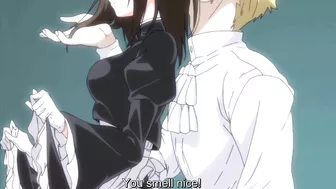 Hentai slave maids train their virginal pussies in a concise and grammatically correct sentence.