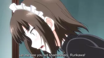 Hentai slave maids train their virginal pussies in a concise and grammatically correct sentence.