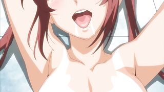 Hentai anime schoolgirl gets doggystyle anal sex in public hot spring.