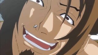 Hentai anime schoolgirl gets doggystyle anal sex in public hot spring.