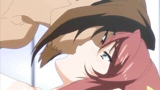 Hentai anime schoolgirl gets doggystyle anal sex in public hot spring.