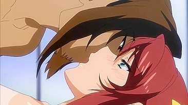 Hentai anime schoolgirl gets doggystyle anal sex in public hot spring.