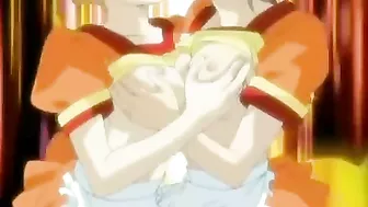 Burger shop manager has sex with busty teen employee in break room. #Hentai