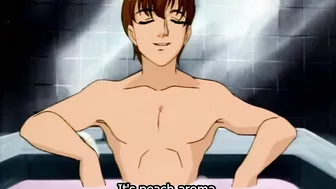 Seductive hentai scene featuring a cute teen and her lover in the bathtub. Seductive hentai scene featuring a cute teen and her lover in the bathtub.