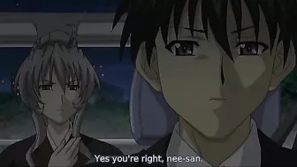 Horny slut cheers up hentai widows with hot sex.