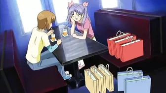 Hentai legend of a pervert getting it on with a petite teen at a restaurant table.
