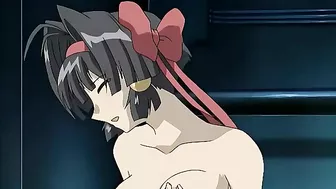 Hentai maid orgy with pussy rubbing and climaxing.