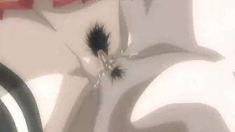 Horny schoolgirl masturbates on hentai stage.