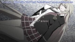 Hentai lesbians engage in a passionate liplock before wielding massive weapons in battle.
