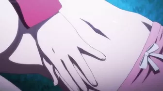 Hentai lesbians engage in a passionate liplock before wielding massive weapons in battle.