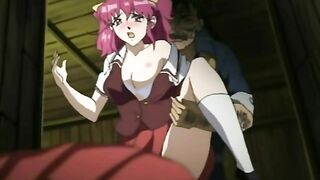 Isaku Respect 1 - Tied-up slaves witness a double penetration scene featuring a schoolgirl on a hentai porn website.