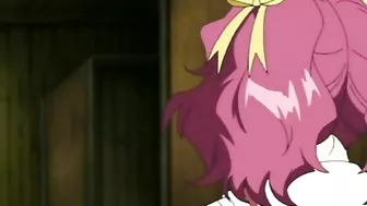 Isaku Respect 1 - Tied-up slaves witness a double penetration scene featuring a schoolgirl on a hentai porn website.