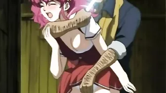 Isaku Respect 1 - Tied-up slaves witness a double penetration scene featuring a schoolgirl on a hentai porn website.