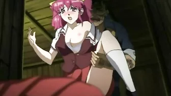 Isaku Respect 1 - Tied-up slaves witness a double penetration scene featuring a schoolgirl on a hentai porn website.