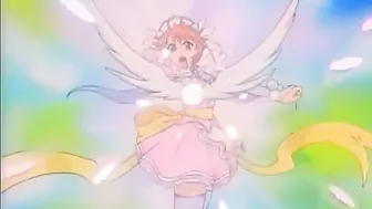 Sexy lesbians in a magical summer camp with strap-on fucking. #Hentai