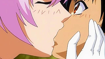 Sexy lesbians in a magical summer camp with strap-on fucking. #Hentai