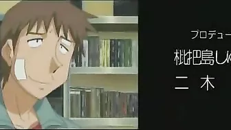 Hentai girl gets fucked by an invisible perv on a park bench.