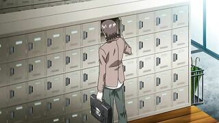Horny schoolgirl masturbating in public with hot sex on her mind.