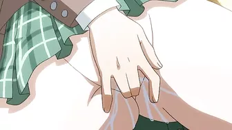 Horny schoolgirl masturbating in public with hot sex on her mind.