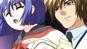 Horny hentai maids in a hot lesbian sex scene before fucking their master. Horny hentai maids in a hot lesbian sex scene before fucking their master.