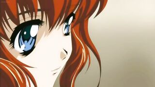 Red-haired anime teens get fucked on a train in hentai.