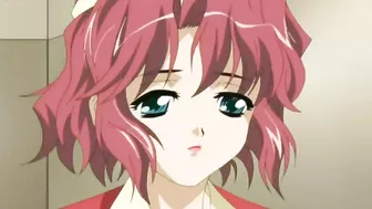 Red-haired anime teens get fucked on a train in hentai.