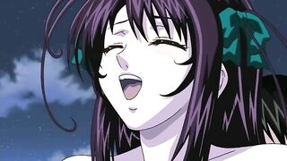 Horny hentai teenagers engage in steamy sex at a public spring.