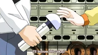 Horny hentai teenagers engage in steamy sex at a public spring.