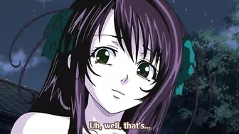 Horny hentai teenagers engage in steamy sex at a public spring.