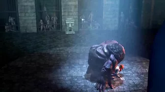 Nami endures an intense hentai scene with multiple sex toys and monstrous creatures.