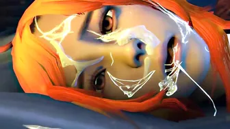 Nami endures an intense hentai scene with multiple sex toys and monstrous creatures.