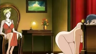 Hentai Milf Mansion 1 - Two horny milfs lick each other's pussy in a hot threesome.