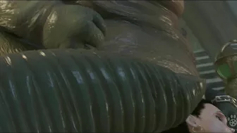 Jabba the Hutt sexually enslaves and violates Princess Leia with his tentacles in a graphic hentai scene.
