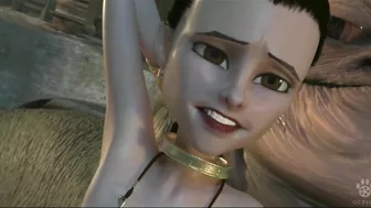 Jabba the Hutt sexually enslaves and violates Princess Leia with his tentacles in a graphic hentai scene.