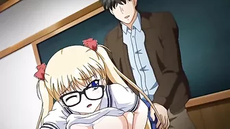 Hentai video featuring a cute anime girl being taken by her demon father until she pees.
