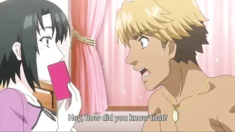 His thick dick pounds her mom's pussy in a hot hentai scene.