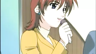 The news anchor is addicted to masturbation and loves to show off her dirty hentai pussy on camera.