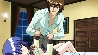 Momiji, a passive schoolgirl in hentai anime, loses her virginity to a lothario.