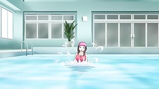 Hentai mermaid swimming lesson with a hot student and her huge breasts.