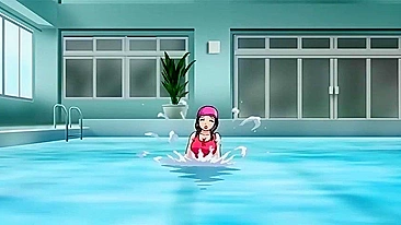 Hentai mermaid swimming lesson with a hot student and her huge breasts.