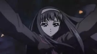 Sacrificial virgin teen gets possessed by a demon in hentai.