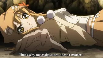 Sacrificial virgin teen gets possessed by a demon in hentai.